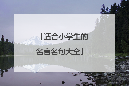 适合小学生的名言名句大全