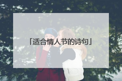 适合情人节的诗句
