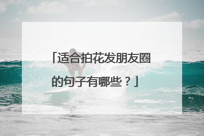 适合拍花发朋友圈的句子有哪些?