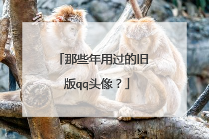 那些年用过的旧版qq头像？