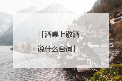 酒桌上敬酒说什么台词