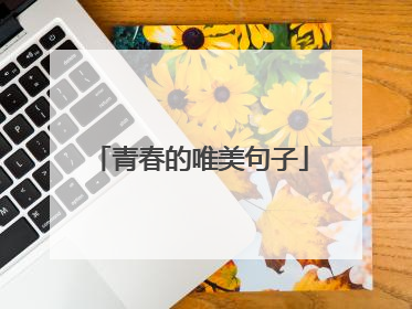 青春的唯美句子