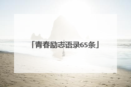青春励志语录65条