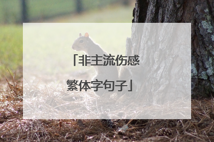 非主流伤感繁体字句子