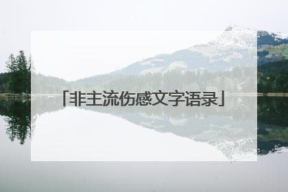 非主流伤感文字语录