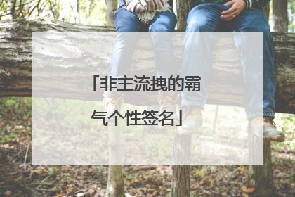 非主流拽的霸气个性签名