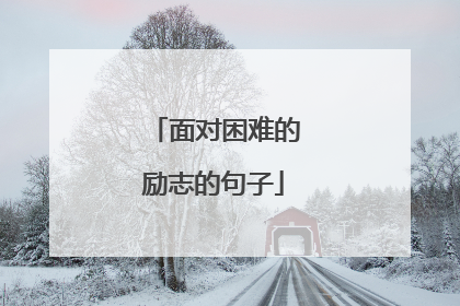 面对困难的励志的句子