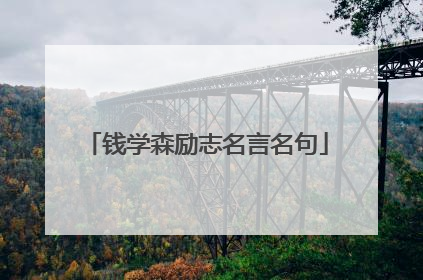 钱学森励志名言名句