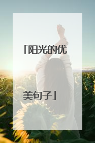 阳光的优美句子