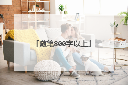 随笔800字以上