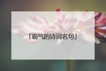 霸气的诗词名句