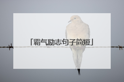 霸气励志句子简短