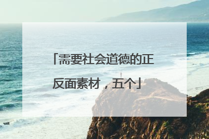 需要社会道德的正反面素材,五个