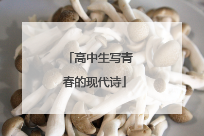 高中生写青春的现代诗