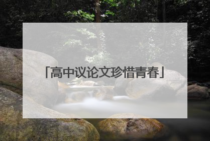 高中议论文珍惜青春
