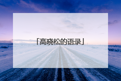 高晓松的语录