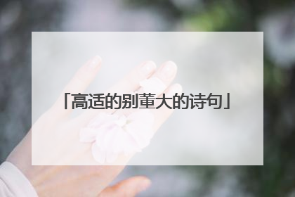 高适的别董大的诗句