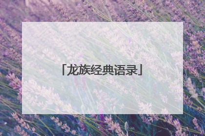 龙族经典语录