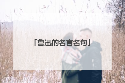 鲁迅的名言名句