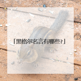 黑格尔名言有哪些?