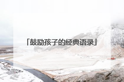鼓励孩子的经典语录