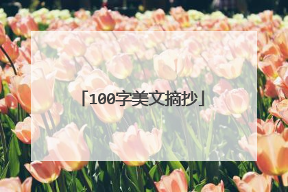 100字美文摘抄