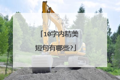 10字内精美短句有哪些?