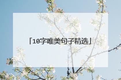 10字唯美句子精选