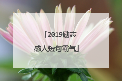 2019励志感人短句霸气