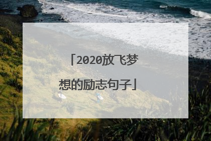 2020放飞梦想的励志句子