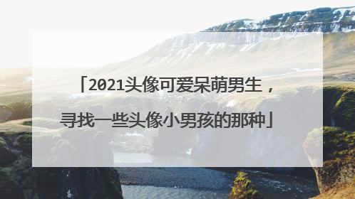 2021头像可爱呆萌男生，寻找一些头像小男孩的那种