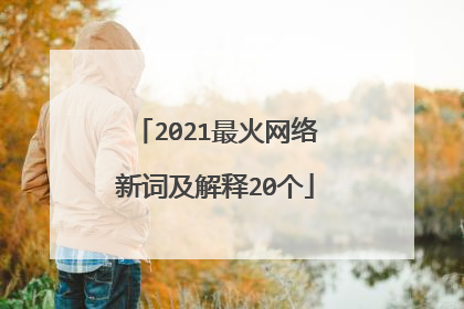 2021最火网络新词及解释20个