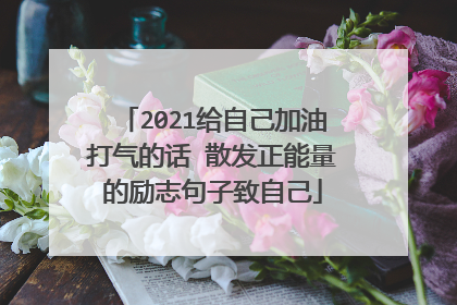2021给自己加油打气的话 散发正能量的励志句子致自己