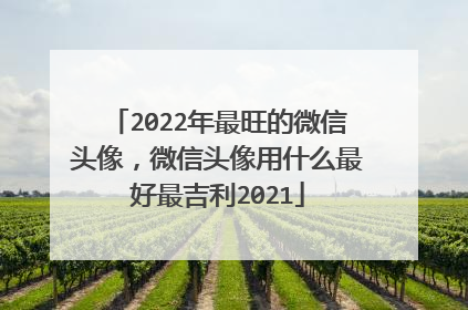 2022年最旺的微信头像,微信头像用什么最好最吉利2021