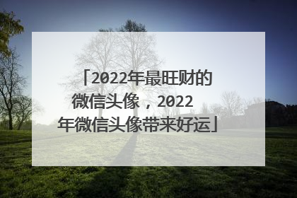2022年最旺财的微信头像,2022 年微信头像带来好运
