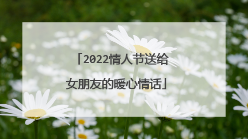 2022情人节送给女朋友的暖心情话