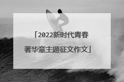 2022新时代青春著华章主题征文作文