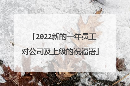 2022新的一年员工对公司及上级的祝福语