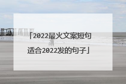 2022最火文案短句 适合2022发的句子
