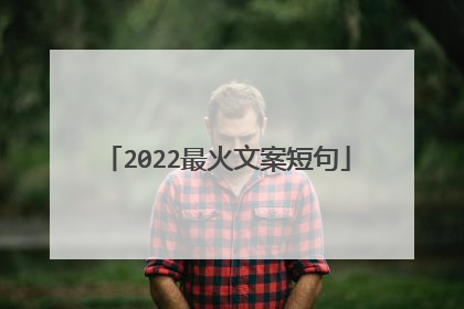2022最火文案短句