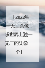 2022独一无二头像,求世界上独一无二的头像一个