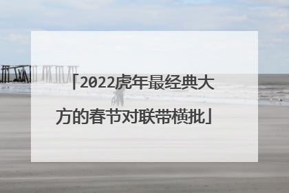 2022虎年最经典大方的春节对联带横批