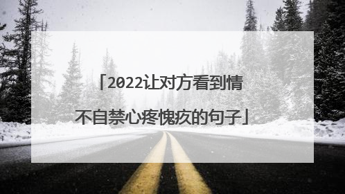 2022让对方看到情不自禁心疼愧疚的句子