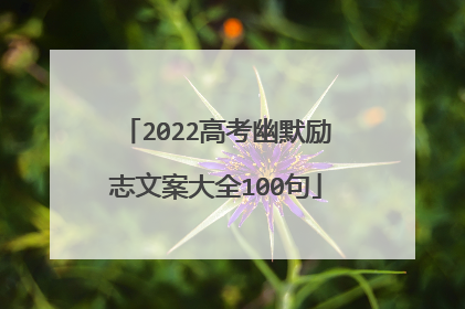 2022高考幽默励志文案大全100句
