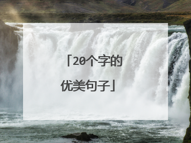 20个字的优美句子