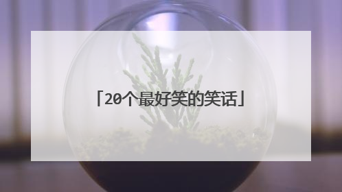 20个最好笑的笑话