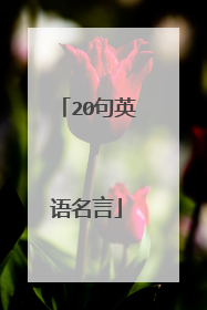 20句英语名言