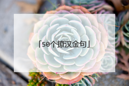 50个撩汉金句