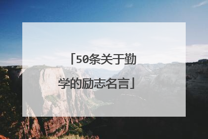 50条关于勤学的励志名言