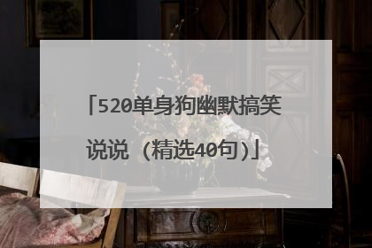 520单身狗幽默搞笑说说 (精选40句)